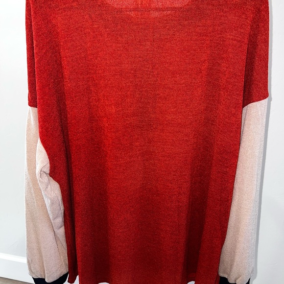 Emerald NWOT Red and Black Button-Up Cardigan - Picture 5 of 6